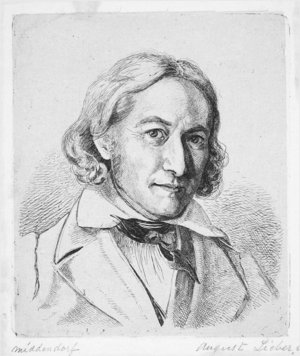 Middendorff, Wilhelm Wilhelm Middendorff (1793-1853) war ein deutscher Pädagoge und enger Freund Friedrich Fröbels, der sich um die Einführung des Kindergartens verdient machte. Während der Befreiungskriege stand er in den Reihen des Lützower Freikorps.