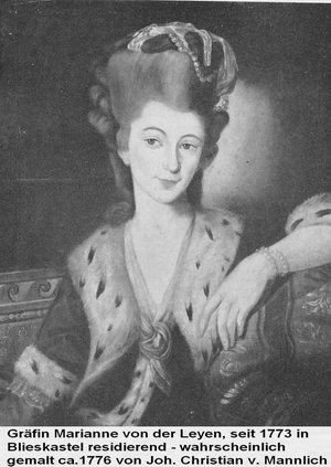 Marianne von der Leyen (1745-1804) war von 1775 bis 1793 als Regentin der Reichsgrafschaft Hohengeroldseck, die sie für ihren Sohn Philipp wahrnahm. Marianne von der Leyen (1745-1804) war von 1775 bis 1793 als Regentin der Reichsgrafschaft Hohengeroldseck, die sie für ihren Sohn Philipp wahrnahm.