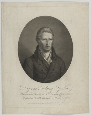 Georg Ludwig Spalding (1762-1811) ein preußischer Philologe und Präsident der Berliner Königlichen Akademie der Wissenschaften. Georg Ludwig Spalding (1762-1811) ein preußischer Philologe und Präsident der Berliner Königlichen Akademie der Wissenschaften.