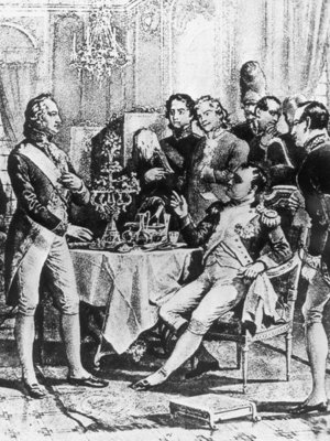 Kaiser Napoléon trifft während des Erfurter Fürstenkongresses den Schriftsteller Johann Wolfgang von Goeteh