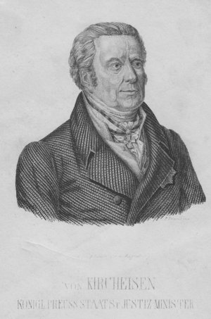 Kircheisen Friedrich Leopold von Friedrich Leopold von Kircheisen (1749-1825) war ein preußischer Jurist am Kammergericht und von 1810 bis 1825 preußischer Justizminister. Er arbeitete am »Allgemeinen preußischen Landrecht« mit