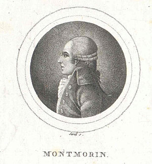 Armand-Marc de Montmorin-Saint-Hérem (1745-1792) war von 1787 bis 1791 französischer Außenminister und enger Vertrauter von Mirabeau. Nach seiner Entlassung gehörte er dem »Österreichischen Komitte«, dass den König beriet und nach Ansicht der revolutionären Kreise Kontakt ins Ausland unterhielt..