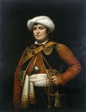 Raza Roustan (1780-1845) begleitete Napoléon Bonaprte vom Jahre 1798 bis zum Jahre 1814 als Diener und Leibwächter. Im Jahre 1815 folgte er dem Kaiser nicht erneut. Raza Roustan (1780-1845) begleitete Napoléon Bonaprte vom Jahre 1798 bis zum Jahre 1814 als Diener und Leibwächter. Im Jahre 1815 folgte er dem Kaiser nicht erneut.