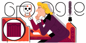 Logo Google Doodle 260 Schillergeburtstag Google Doodle anlässlich des 260. Geburtstages Friedrich Schillers