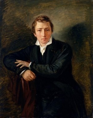 Heine, Heinrich Der Düsseldorfer Schriftsteller Heinrich Heine (!797-1856) von Moritz Daniel Oppenheim im Jahre 1831 gemalt.