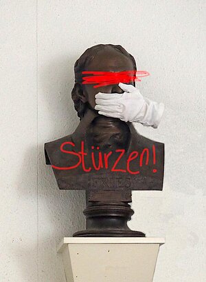 Büste des Philisophen Jacob Friedrich Fries, der auch Autor einer antisemitschen Hetzschrift ist.