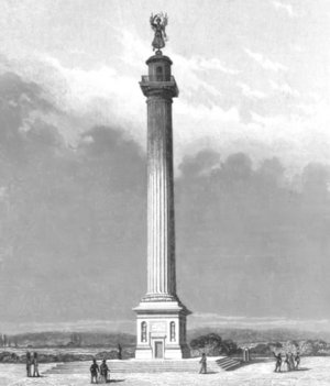 Die Waterloo-Säule um das Jahr 1850 von einem anonymen Künstler
