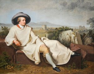 Johann Wolfgang von Goethe (1749-1832) in Italien von Heinrich Wilhelm Tischbein