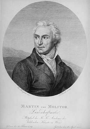 Martin von Molitor (1759-1812) war ein österreichischer Veduttenmaler und Zeichner, der die Förderung des österreichischen Erzherzogs Carl genoss. Eine großer Teil seiner Arbeiten befindet sich in der Albertina.