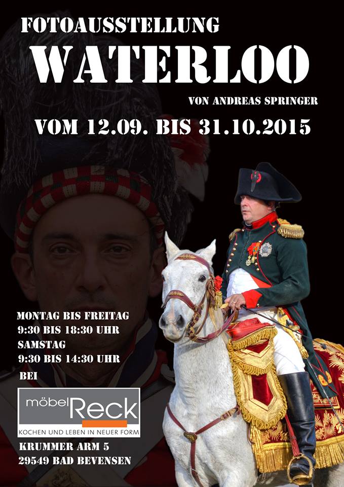 Plakat der Fotoausstellung »Waterloo« von Andreas Springer vom 12.09. - 31.10.2015 in Bad Bevensen