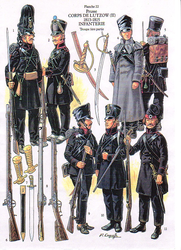 Die Uniformierung des Lützower Freikorps im Jahre