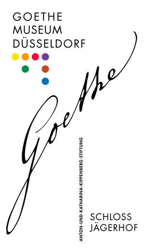 Logo des »Goethe Museums Düsseldorf« in Groß mit Unterschrift Johann Wolfgang von Goethes